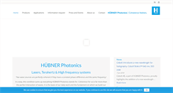 Desktop Screenshot of hubner-photonics.com